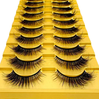 38 Styles 10 Pairs 3D Mink False Eyelashes – Natural Short & Long Fake Lashes Makeup Extension Kit