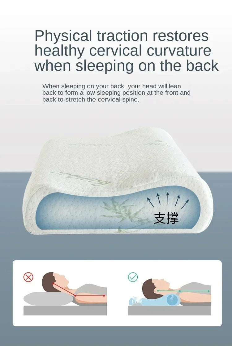 Long Memory Foam Maternity Pillow | Orthopedic Slow Rebound Bedding Pillow for Neck Support & Sleep Comfort