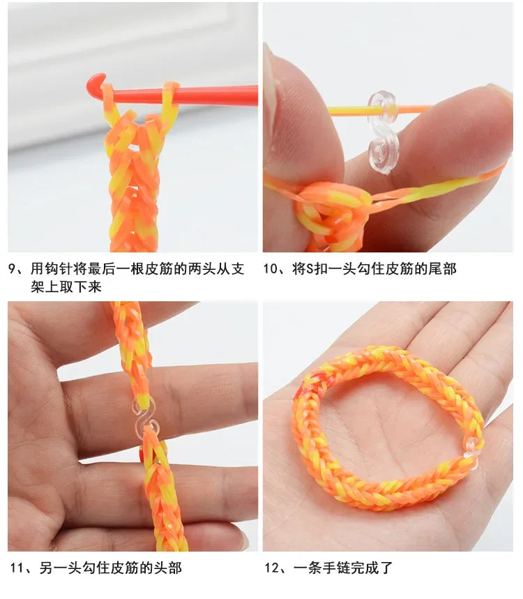 Creative Rainbow Loom Bands Set – Colorful DIY Rubber Bracelet Making Kit for Girls’ Crafts and Birthday Gifts