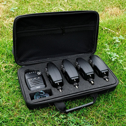 Hirisi S4 Carp Fishing Alarm Set - Anti-Theft Bite Indicators 1+4 Tackle System for Carp Angling