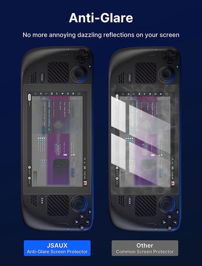 Steam Deck OLED Screen Protector - 2 Pack Anti-Glare Matte Tempered Glass 9H Scratch Resistant Film with Installation Kit