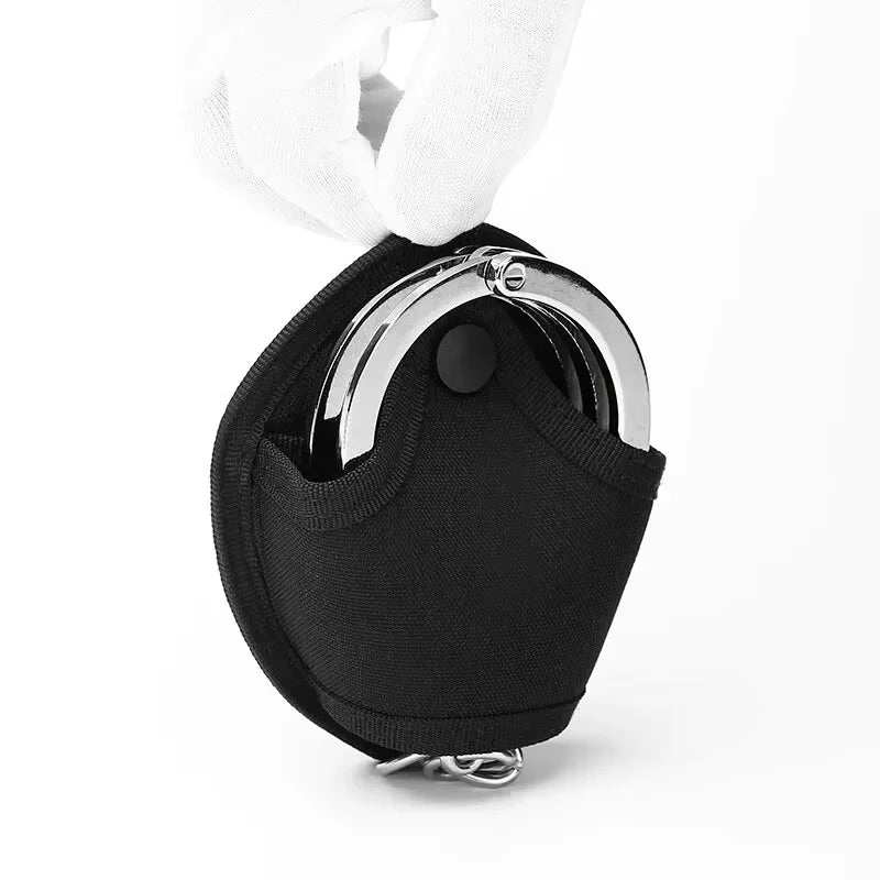 DIZETION Tactical Handcuff Case - Officer Waist Pocket for 2-inch Duty Belt, Open Top Quick Pull Design