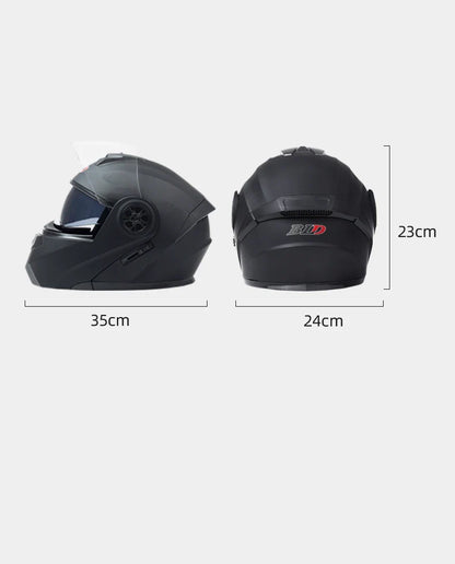 Personalized Dual-Lens Flip-Up Motorcycle Helmet — Motocross Racing Modular Full-Face Helmet for Men & Women, Fashionable Cascos Para Moto