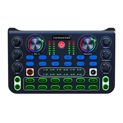 HD X60 Professional Sound Card – English Version Audio Mixer for Karaoke, KTV, Singing, and Live Broadcast