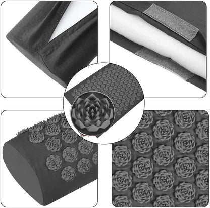 Acupressure Yoga Mat Set - Spiked Massage Cushion & Pillow for Relaxation, Foot Therapy, Fitness & Pilates