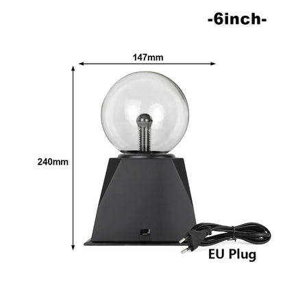 Magic Crystal Plasma Ball Lamp – LED Night Light for Kids, Bedroom & Gifts (3–8 Inch)