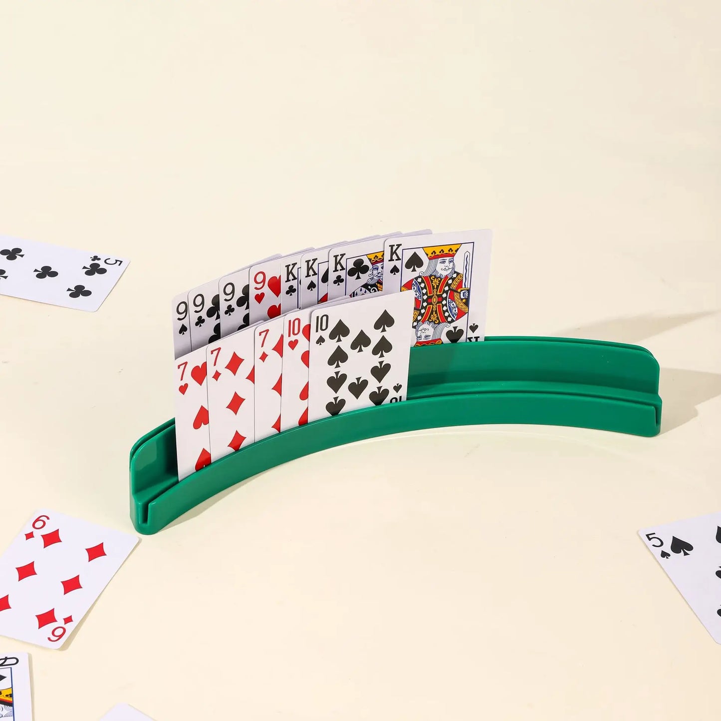Plastic Poker Card Stand Holder - Creative Playing Card Support Clip Base for Easy Hands-Free Board Games
