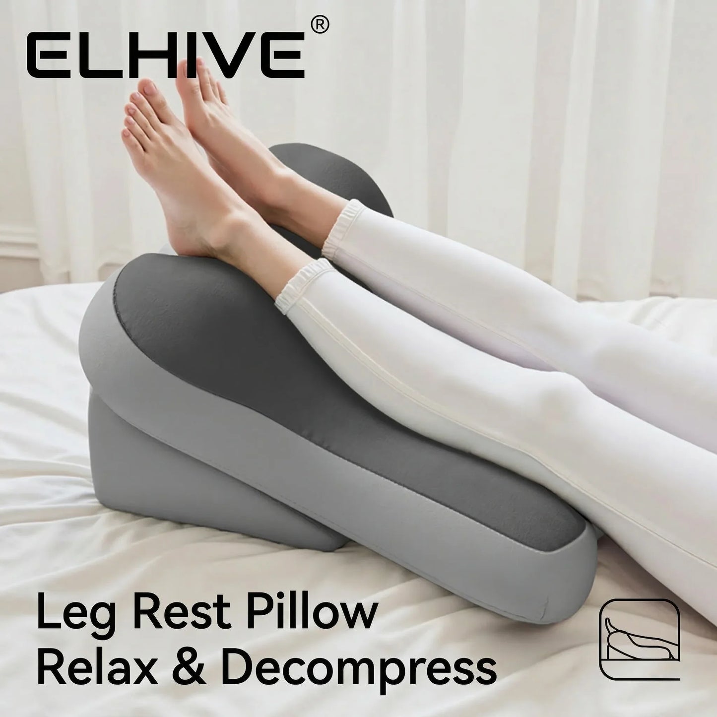 Adjustable Ergonomic Support Pillow - Back & Neck Comfort Cushion