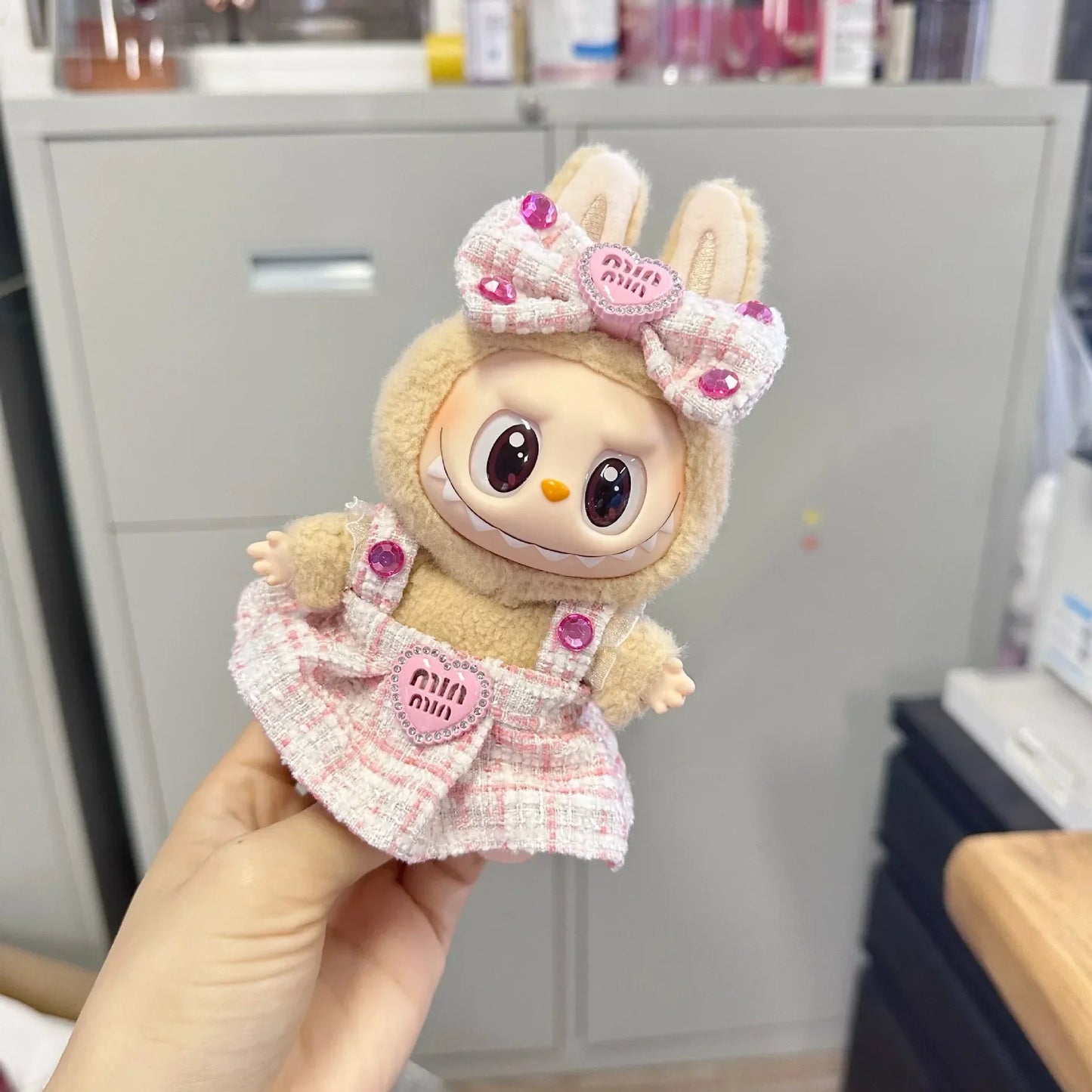 17cm Mini Plush Doll Clothes — Kpop EXO Labubu Idol Outfit Accessories Gift