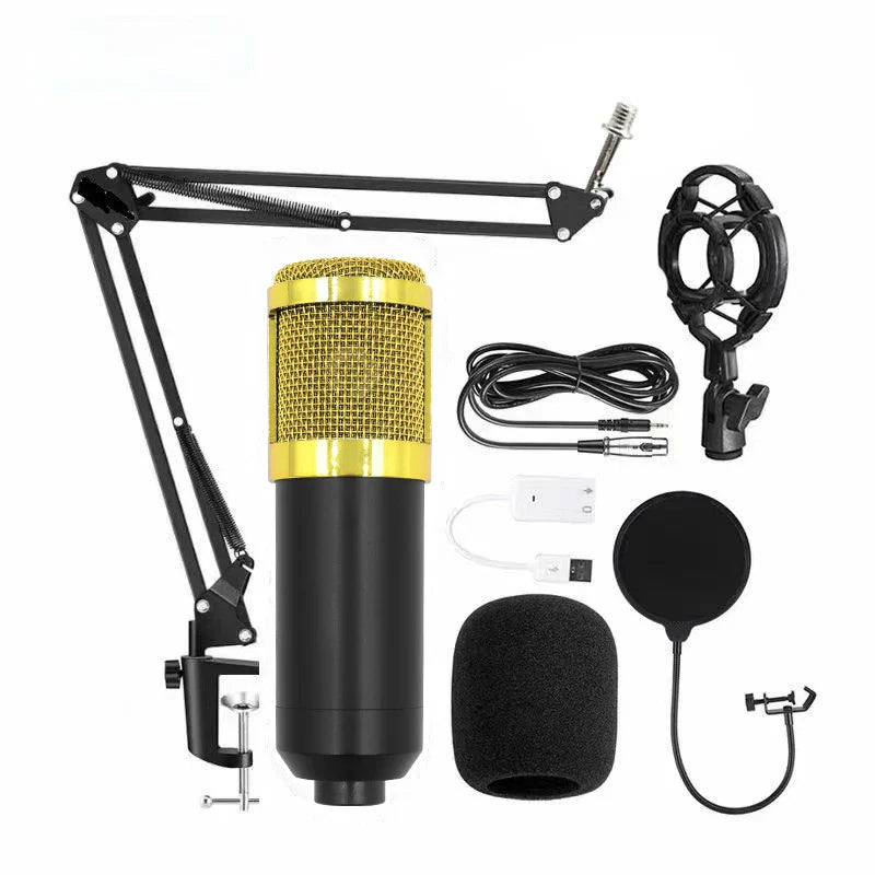 BM800 V8 Sound Card Set – Professional Condenser Microphone for Karaoke, Podcast Recording & Live Streaming