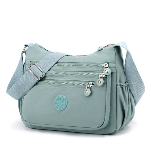 Waterproof Nylon Shoulder Bag | Crossbody Messenger Bag for Women | Ladies Handbag