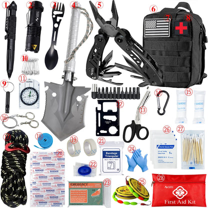 Car Survival First Aid Kit - MOLLE Outdoor Emergency Trauma Pack for Camping Hiking IFAK EDC Safety Essentials
