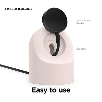 Samsung Galaxy Watch Charger Stand – Silicone Charging Dock Compatible with Galaxy Watch 3, 4, 5 Pro, 6 & Watch 7 Base Holder