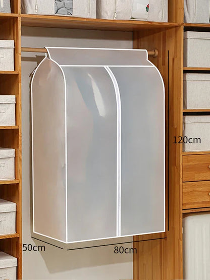 Transparent Clothing Dust Cover — Waterproof Hanging Garment Organizer for Dress & Wardrobe Storage