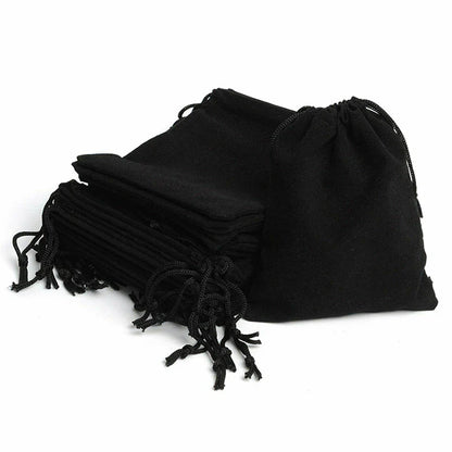100pcs Velvet Drawstring Bags – Jewelry Gift Pouches for Wedding, Party, Sweets & Display (5x7/7x9/10x14cm)