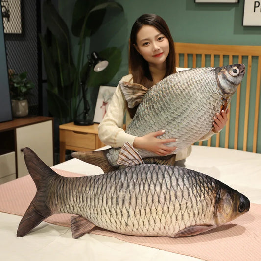 Simulation Fish Plush Toy - Soft Stuffed Animal Pillow Cushion for Kids Girls Christmas Gift and Home Decor