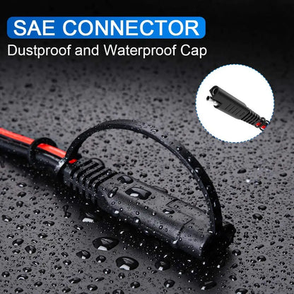 14AWG 4.5M SAE to SAE Extension Cable Quick Connect Battery Charging Wire for Car, RV, Motorcycle & Solar Panel Universal Power Lead