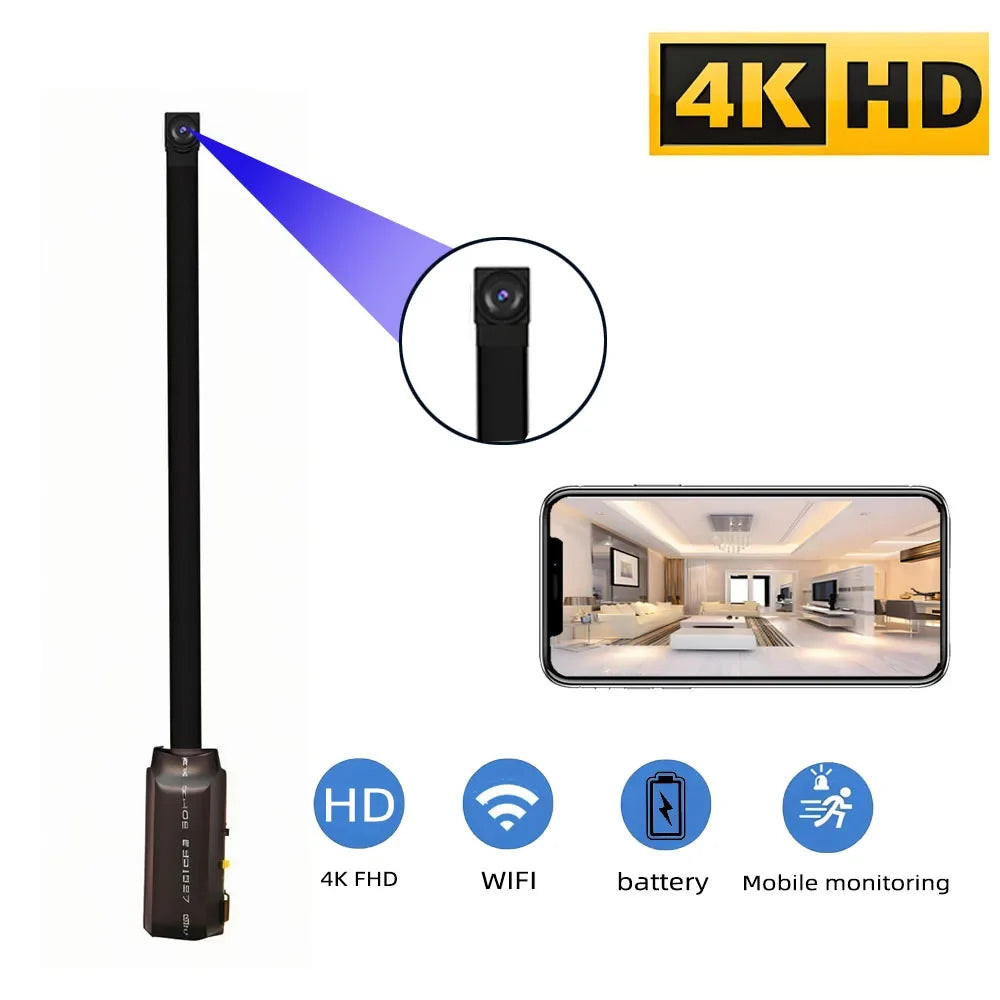4K HD Mini WiFi Camera - Remote Viewing Motion Detection Wireless Home Security Camera