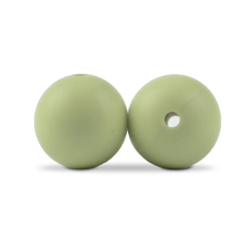 LOFCA Silicone Round Beads 20pcs - 9/12/15mm DIY Jewelry Making Beads for Bracelets, Keychains & Necklaces