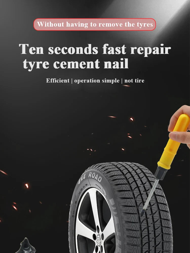 10/30pcs Car & Motorcycle Tyre Repair Rubber Nail Set – Universal Tire Puncture Repair Tool for Cars, Trucks & Bikes