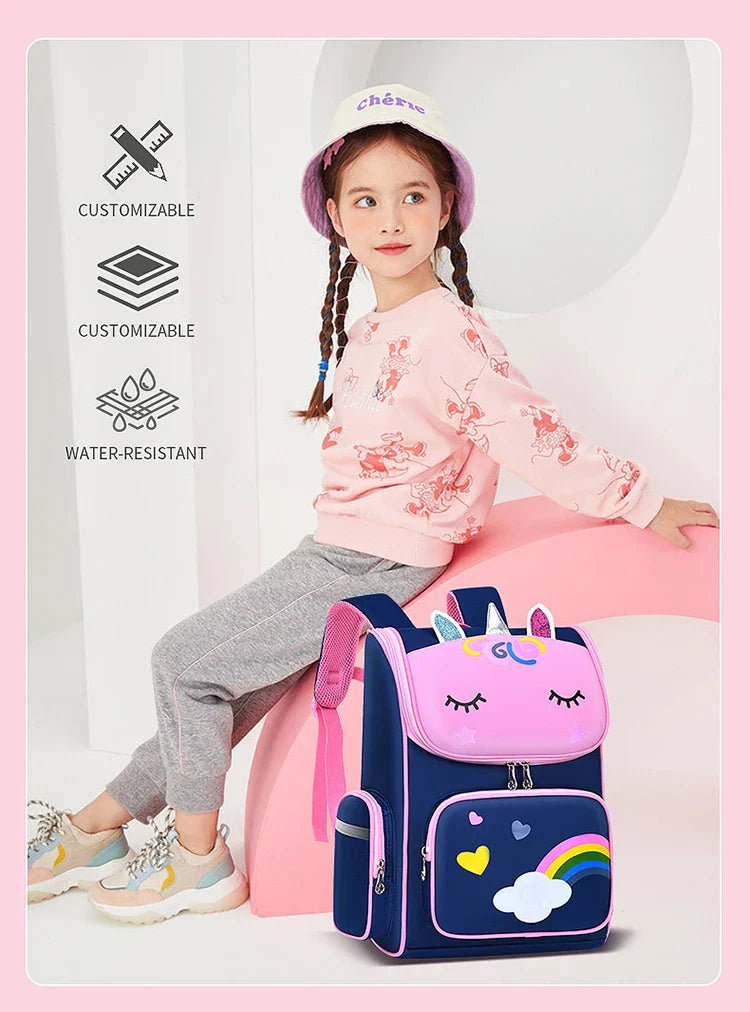 Children’s School Backpack | Cute Waterproof Lightweight Bag for Elementary Students, Grades 1-6, Ages 6-12