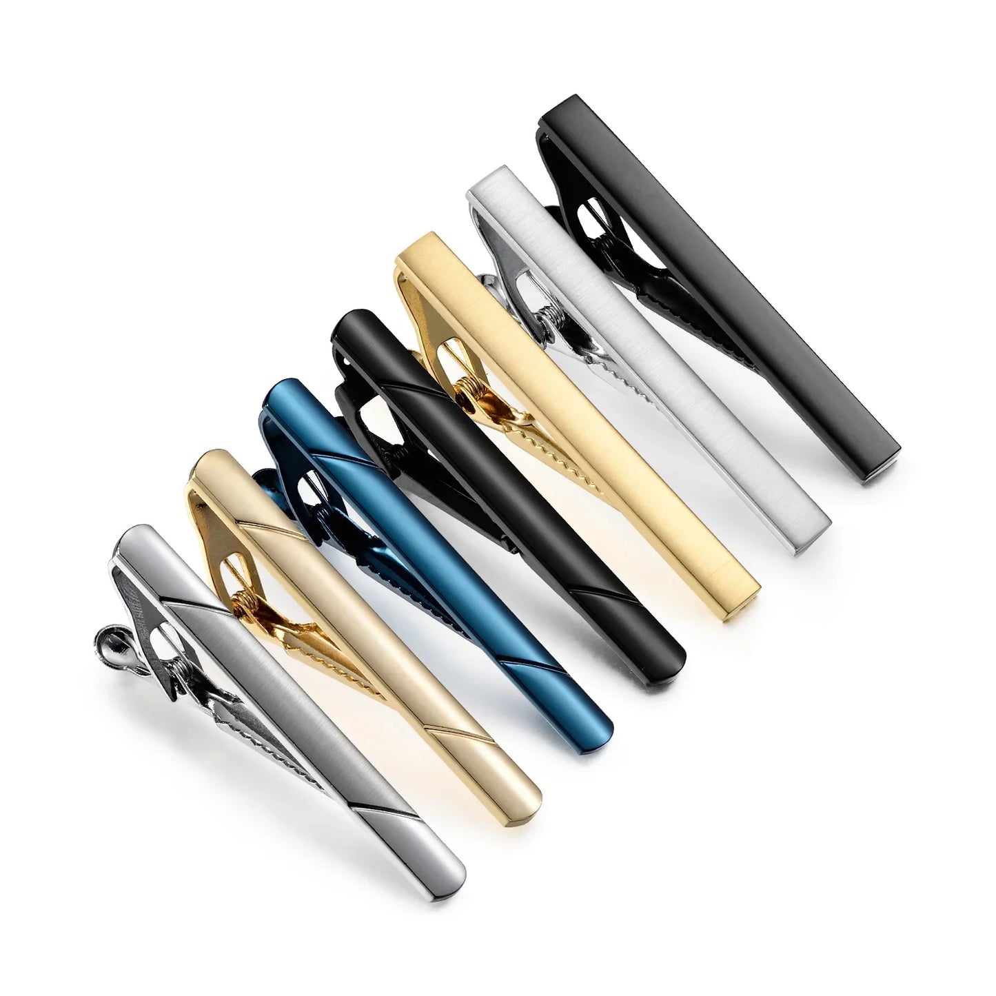 Men's Tie Clip & Cufflink Set - 7/8/10 Piece Luxury Gift Box Jewelry for Weddings & Formal Wear