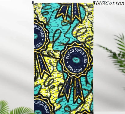 African Ankara Wax Print Fabric - 100% Cotton Batik Material for Sewing & Wholesale 6 Yards