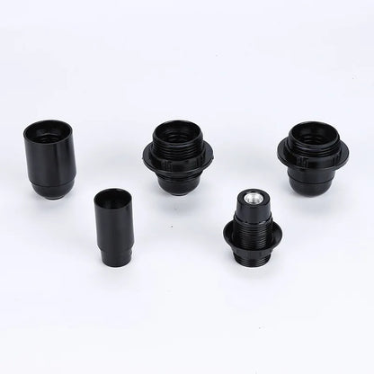 Black E27 Bakelite Lamp Holder - Self-Locking LED Light Bulb Socket with 4A 250V Rating