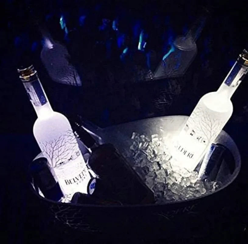 LED Coaster Lights - Illuminate Your Bar, KTV, Wedding, Party, and More with 5/10/30PCS Luminous Bottle Stickers Decoration
