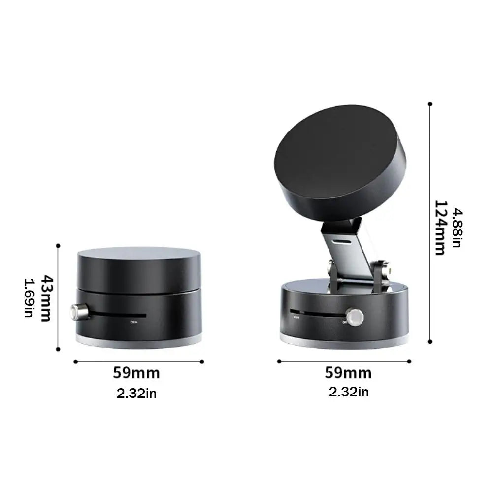 Vacuum Magnetic Suction Cup Stand | Double-Sided Swivel Holder for Mobile Phones | Universal Folding Phone Mount