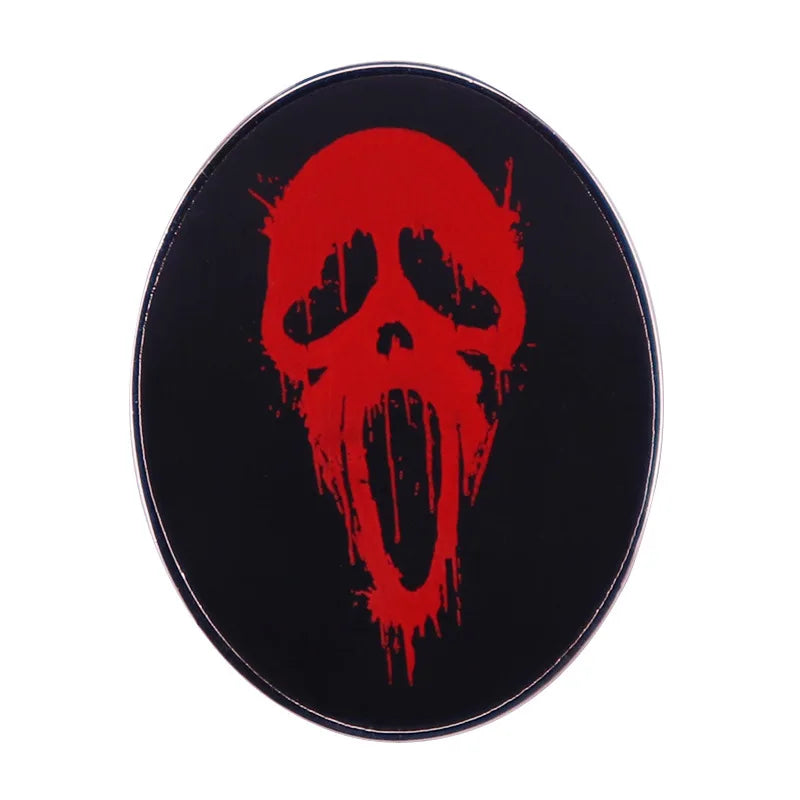 Classic Horror Skull Lapel Pin - Metal Dark Skull Brooch for Denim Jackets, Backpacks & Hat Decoration Gift