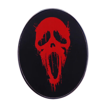 Classic Horror Skull Lapel Pin - Metal Dark Skull Brooch for Denim Jackets, Backpacks & Hat Decoration Gift