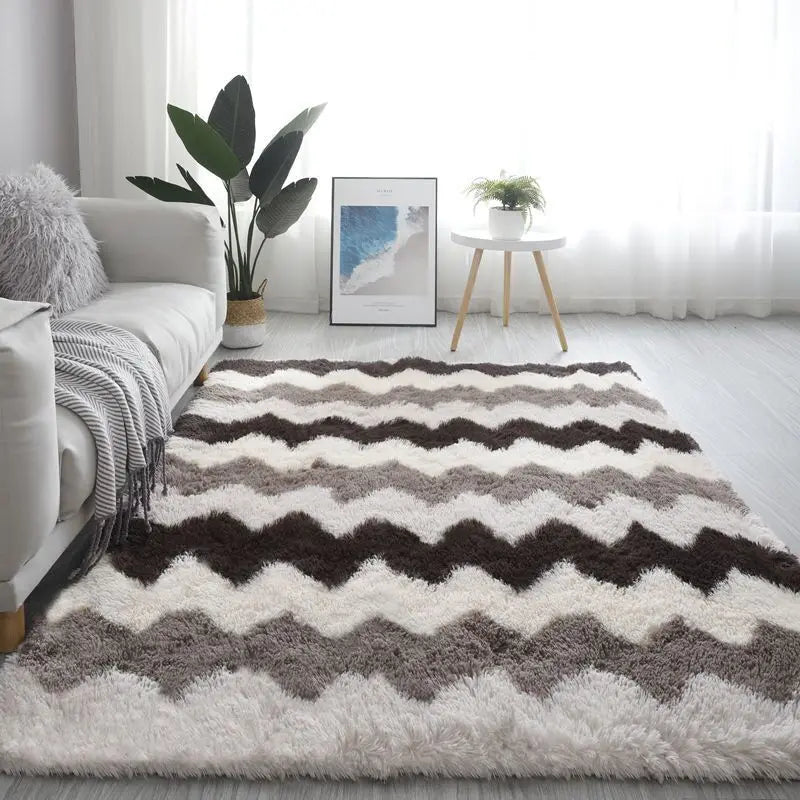 Soft Shaggy Plush Area Rug – Large Fluffy Beige Carpet for Living Room, Bedroom, Kids Room & Nursery Decor