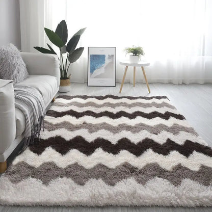 Soft Shaggy Plush Area Rug – Large Fluffy Beige Carpet for Living Room, Bedroom, Kids Room & Nursery Decor