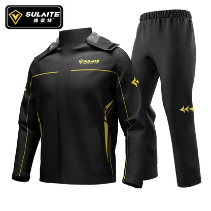 SULAITE Motorcycle Rain Suit - Waterproof Outdoor Rainwear Jacket Pants Shoes Cover for Cycling Fishing Climbing Riding