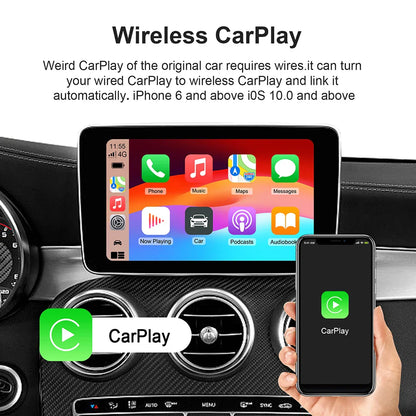 New Smart CarPlay AI Box Android 13 – Wireless Android Auto TV Box with WiFi, Built-in Play Store, Netflix and YouTube for OEM CarPlay Cars