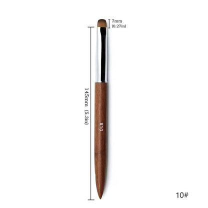 French Nail Art Drawing Brush - Versatile Flower Design Manicure Pen with Sandalwood Handle for Nail Art & Detailing