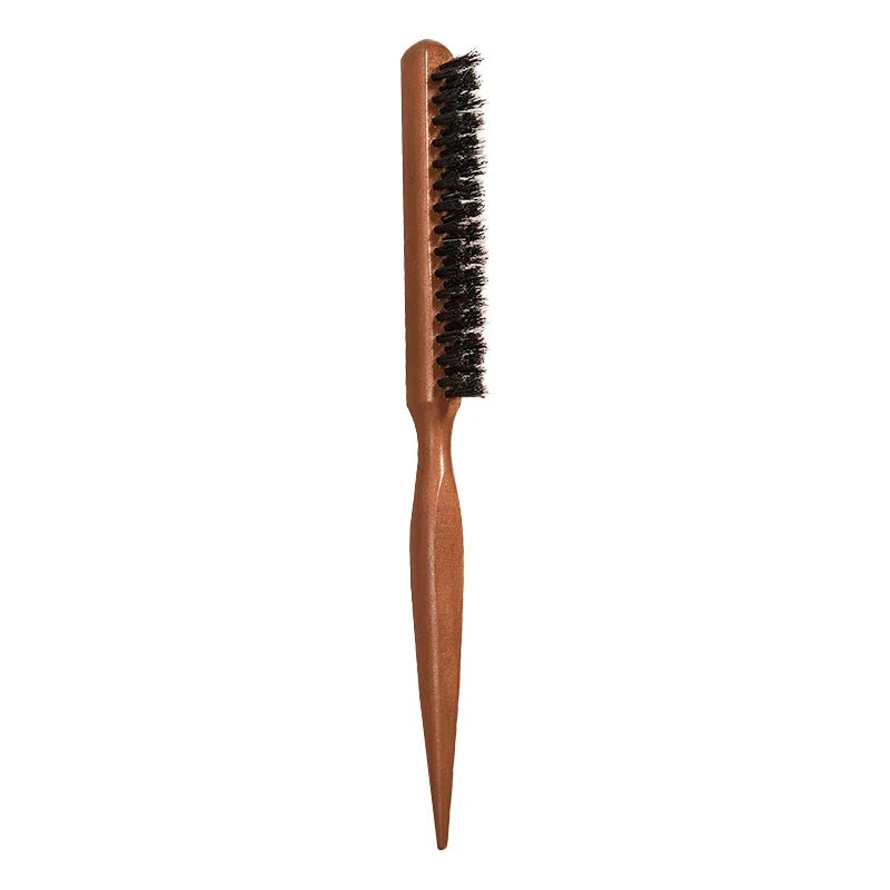 Premium Bristle Hairbrush Set - 2pcs Wooden Handle Scalp Massage Brush For Frizz Control All Hair Types