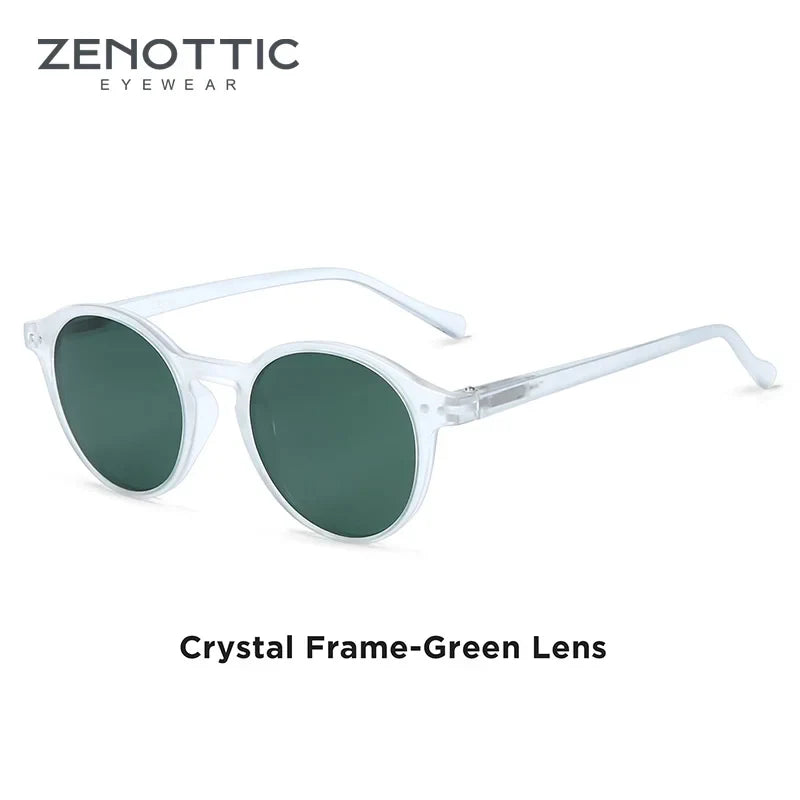 ZENOTTIC Retro Circular Polarized Sunglasses (S Size) – Vintage Small Round UV400 Goggles for Men & Women