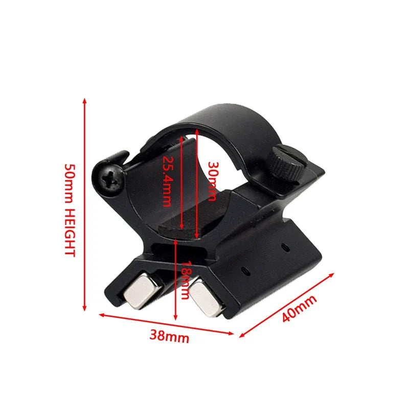 Magnetic Scope Mount Bracket - Strong X Holder for Flashlights, Lasers & Outdoor Accessories