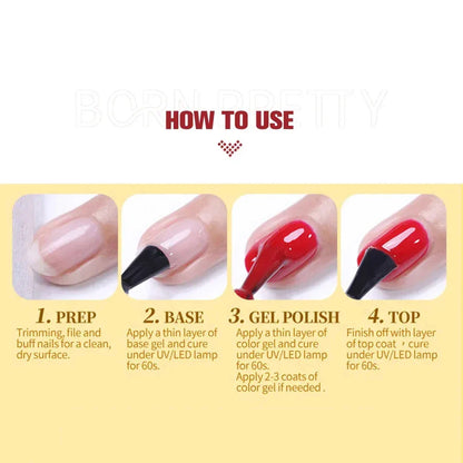 10ml Clear Builder Nail Gel – Strengthening Extension Gel & Base Coat in a Bottle, Soak-Off UV/LED Polish