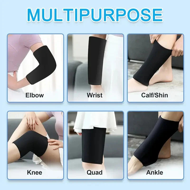 Reusable Gel Ice Sleeve Wrap — Hot & Cold Pack for Elbow, Knee, Ankle, Hand Pain Relief & Injury Therapy