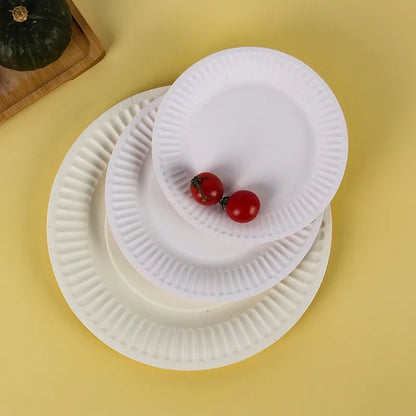 50PCS Disposable Paper Plates for Party, Picnic, DIY Drawing & Kids Craft Activities