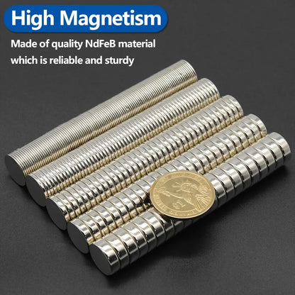 N35 Neodymium Magnets - Super Strong Round Permanent Fridge Magnets for DIY Projects & Crafts