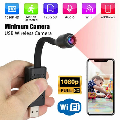 1080P Mini USB WiFi Camera - Motion Detection Smart Surveillance & Security Monitoring Camera