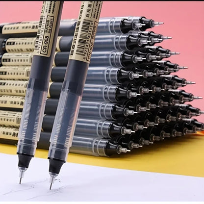 10pcs Needle Tip Gel Pens - High Quality Liquid Ink Ballpoint Pens for School Office Writing & Kawaii Stationery