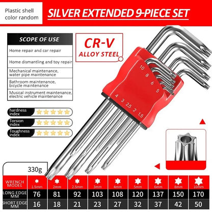 High-Strength Hex Wrench Set - Durable Hex Key Spanner Tool for Repairs & Assembly