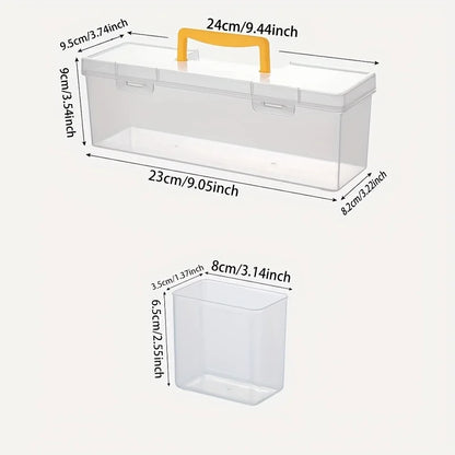 Transparent Hardware Storage Box - Multi-Compartment Organizer for Screws, Tools & Small Parts