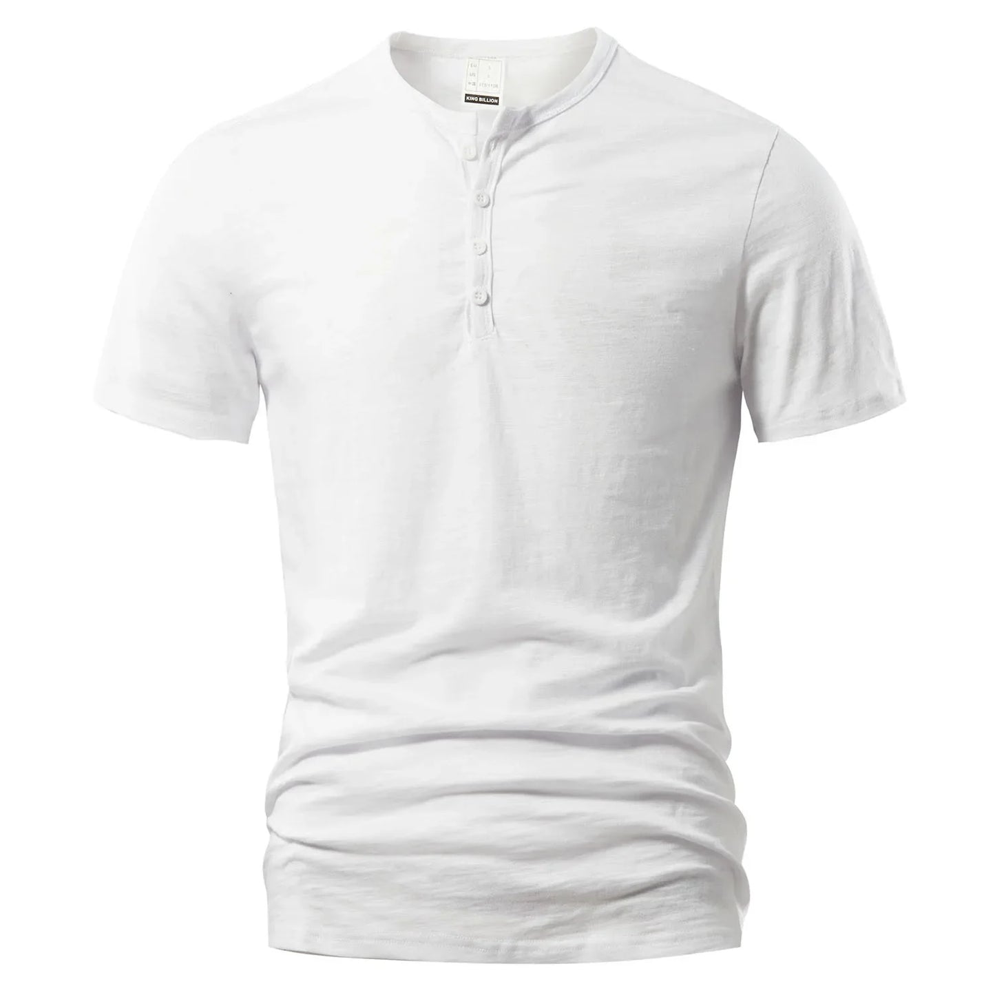 Men’s Casual Henley T-Shirt - High Quality Short Sleeve Summer Basic Fashion Top
