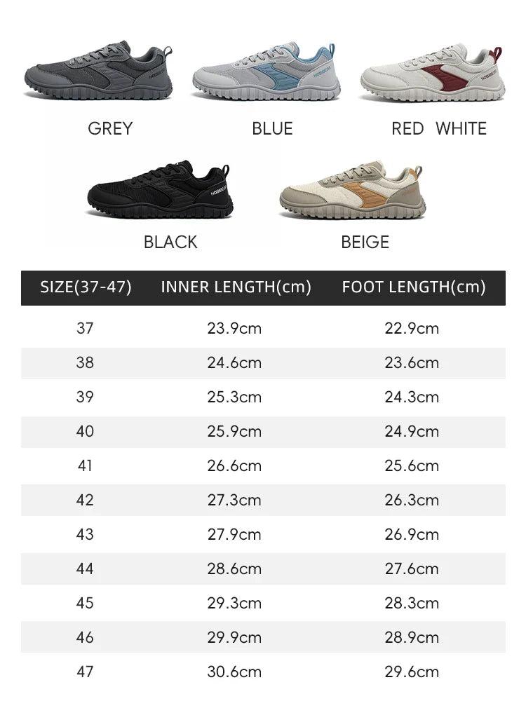HOBIBEAR Minimalist Wide Toe Sneakers – Lightweight Breathable Running & Walking Shoes